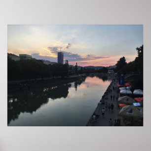 Danube Sunset Poster