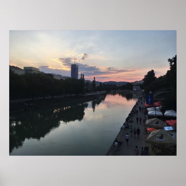Danube Sunset Poster (Front)