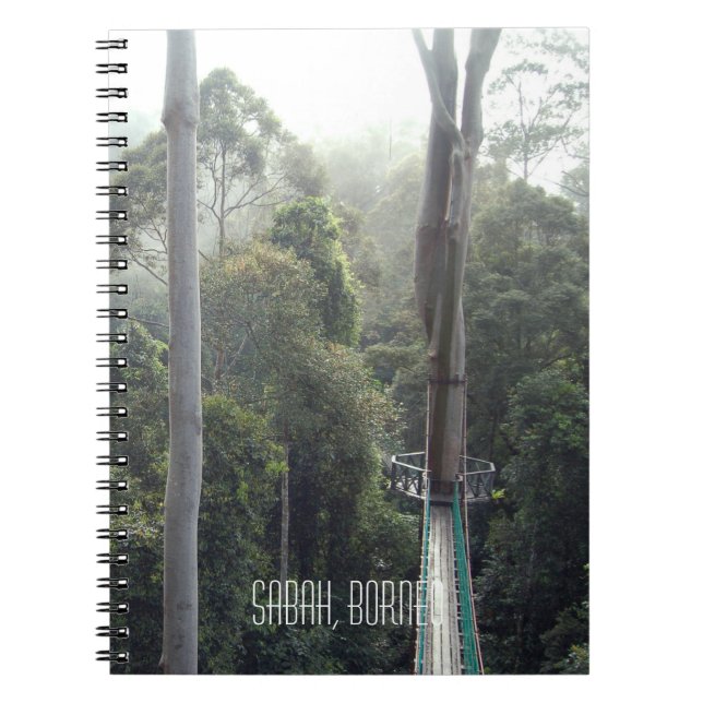 Danum Valley Borneo Rainforest Scene  Travelogue Notebook (Front)