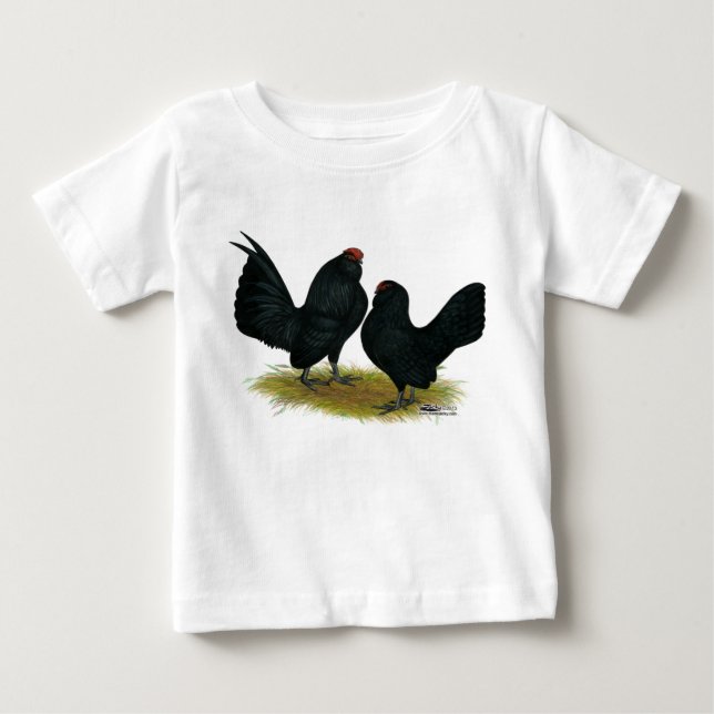 D'Anvers Black Bantams Baby T-Shirt (Front)