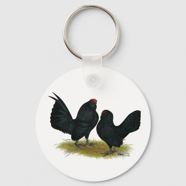 D'Anvers Black Bantams Keychain (Front)