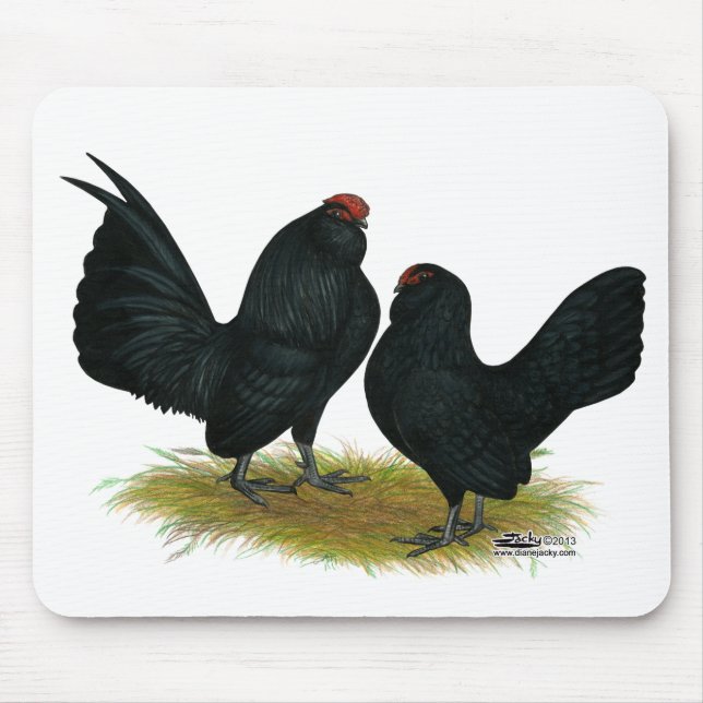 D'Anvers Black Bantams Mouse Pad (Front)