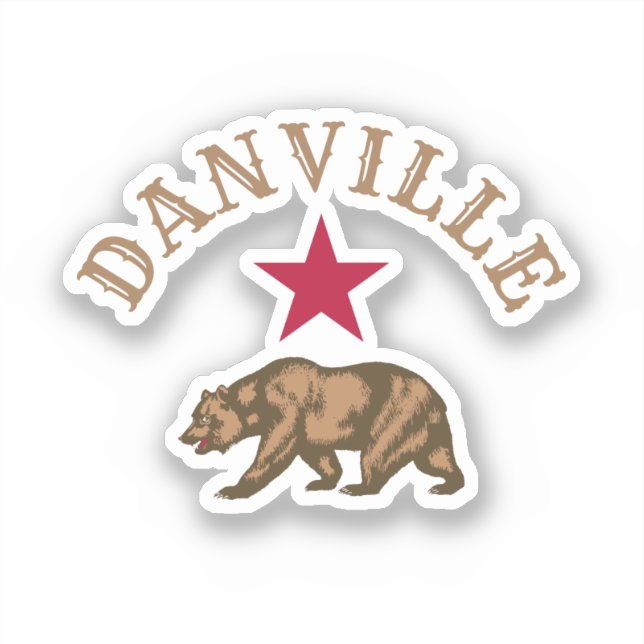 Danville, California Sticker (Front)