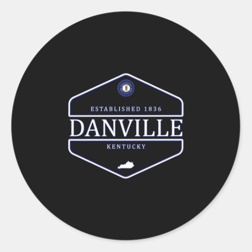 Danville Kentucky Danville Ky Classic Round Sticker