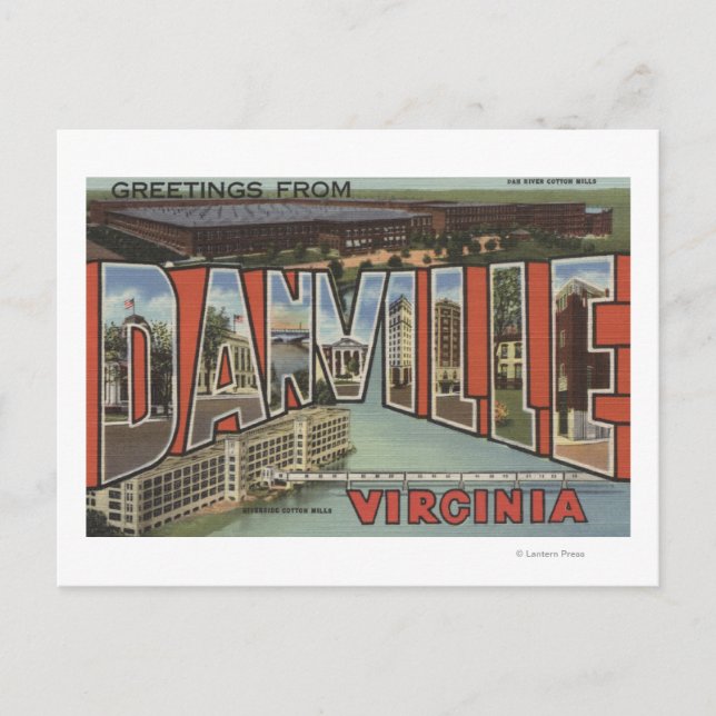 Danville, Virginia - Large Letter Scenes Postcard (Front)