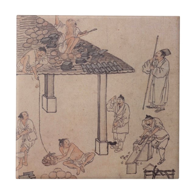 Danwon Giwaigi Roof Tiling Painting Ceramic Tile (Front)