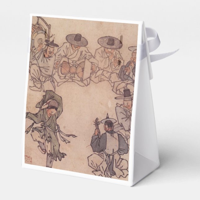 Danwon Mudong Korean Traditional Painting Artwork  Favor Boxes (Back Side)