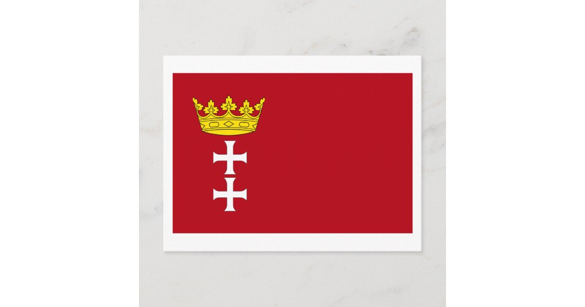 Danzig - Gdansk Flag Postcard | Zazzle