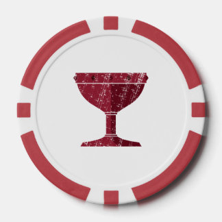 DAoC Albion Clay Poker Chips, Red Striped Edge Poker Chips