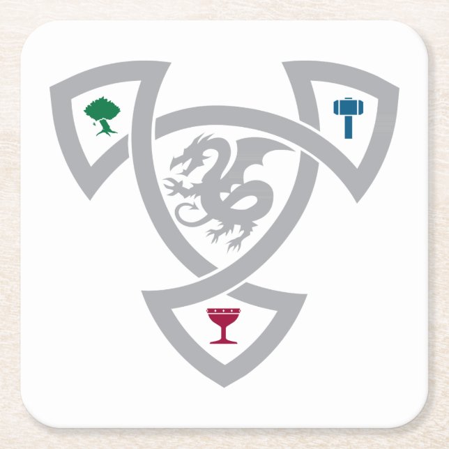 DAoC Square Coaster with Knot (Front)