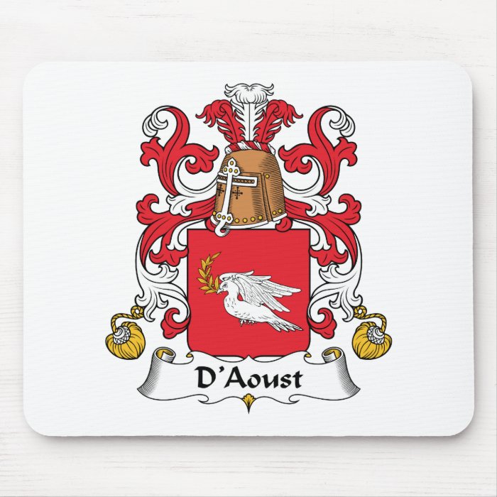 D'Aoust Family Crest Mouse Mats