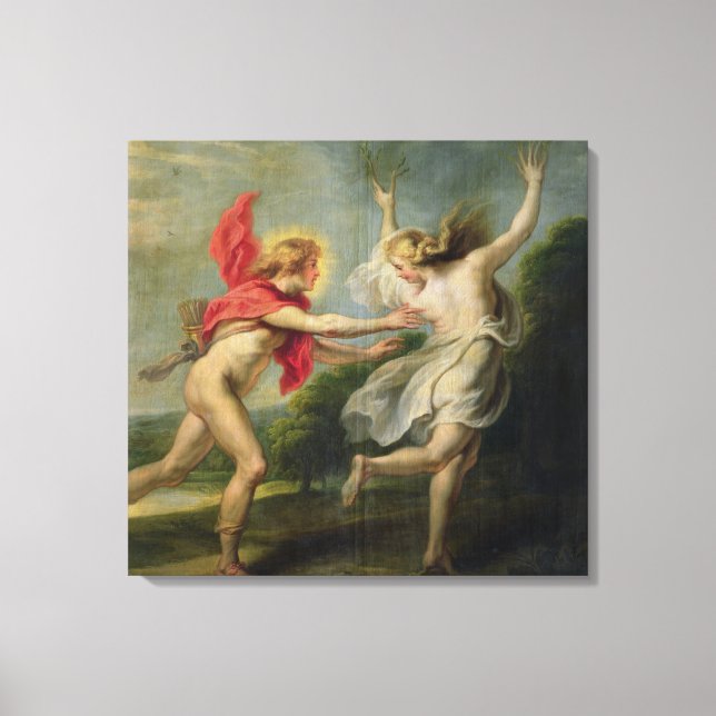 Daphne and Apollo (oil) Canvas Print (Front)
