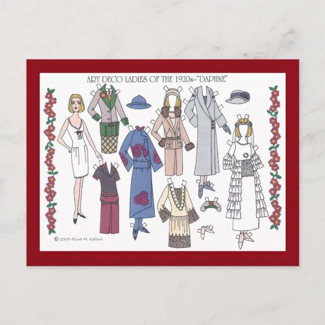 Daphne, Art Deco Lady of the 1920s Postcard (Front)