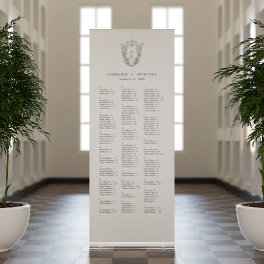 DAPHNE Classic Boho Elegant Wedding Seating Chart Retractable Banner