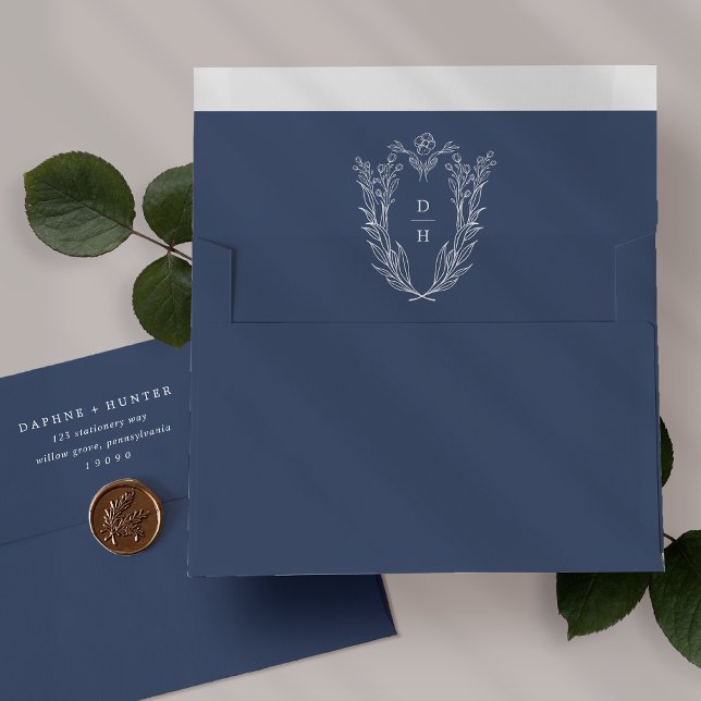 DAPHNE Dark Blue Navy Wedding Invitation Envelopes (DAPHNE Dark Blue Navy Wedding Invitation Envelopes)