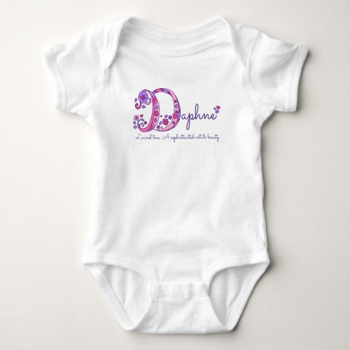 Daphne girls name  meaning D monogram shirt