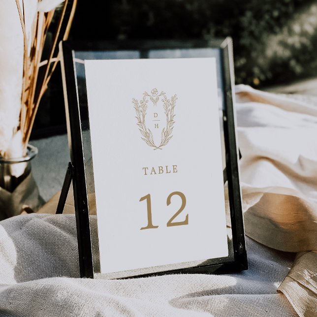 DAPHNE Simple Gold White Wedding Table Numbers (DAPHNE Simple Gold White Wedding Table Numbers)