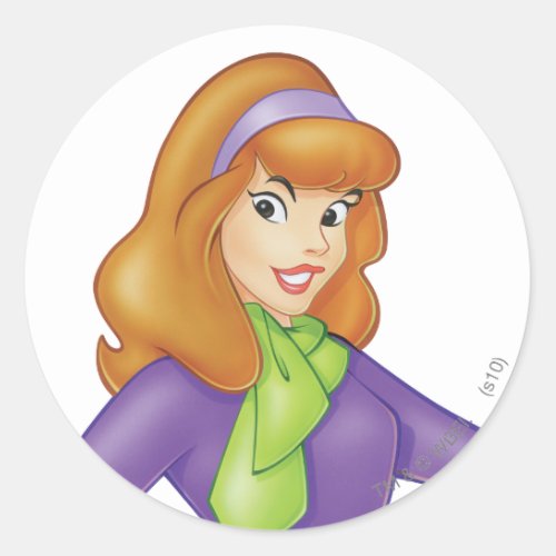 Daphne Smiling Classic Round Sticker