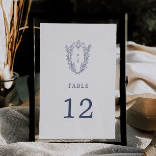 DAPHNE White Blue Botanical Wedding Table Numbers