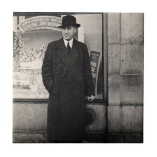 dapper 1930s man photo ceramic tile