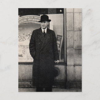 dapper 1930s man photo postcard