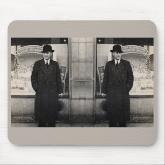 dapper 1930s twin men photo mouse pad