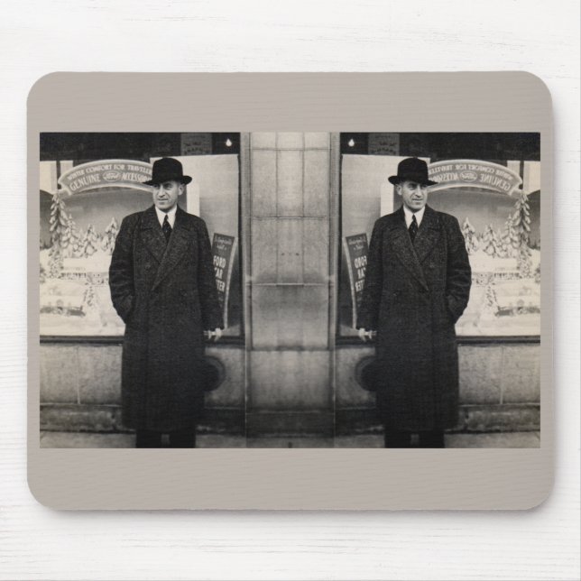 dapper 1930s twin men photo mouse pad (Front)