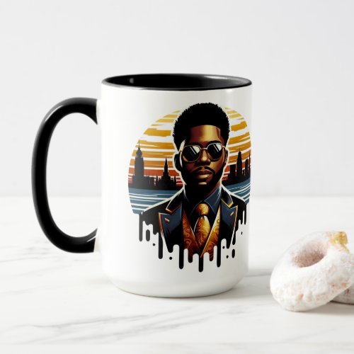  Dapper African American Man Mississippi Drip Logo Mug