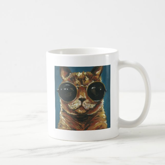 Dapper Animal | Kitty In Sunglasses Coffee Mug (Right)