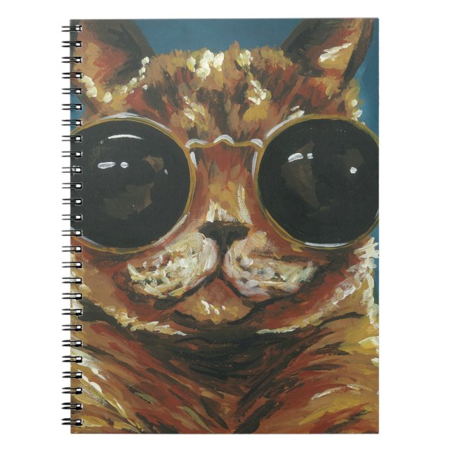 Dapper Animal | Kitty In Sunglasses Notebook (Front)
