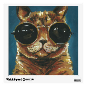 Dapper Animal   Kitty In Sunglasses Wall Decal