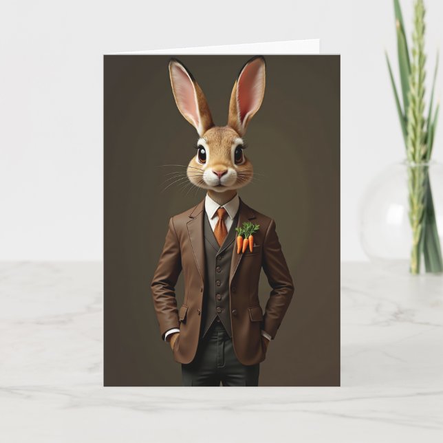 Dapper Animal Portrait Card (Front)