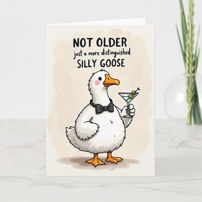 Dapper Bird Birthday Party Card (Front)
