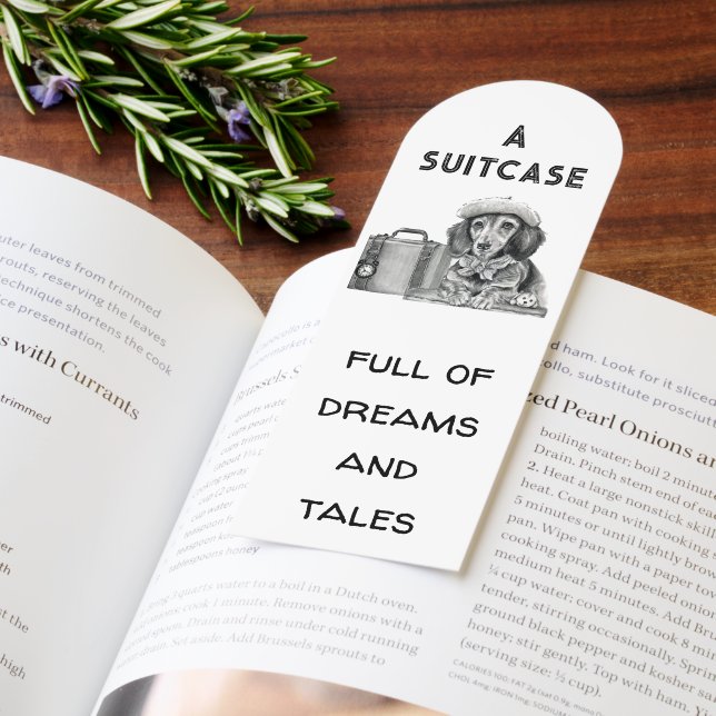 Dapper dachshund ready for adventure bookmarks (Book)