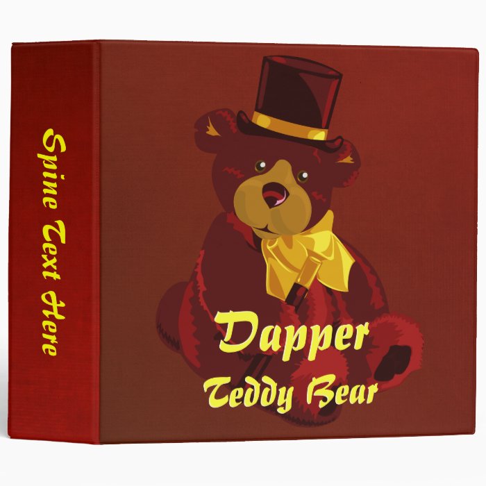 Dapper Dandy Teddy Bear Binder