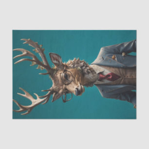 Dapper Deer Decoupage Vintage Woodland Gentleman Tissue Paper