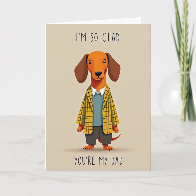 Dapper Dog Fathers Day Card (Front)