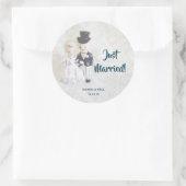 Dapper Dolls Just Married Sticker (Bag)