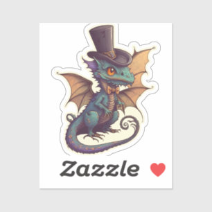 Dapper Dragon in a Top Hat Sticker