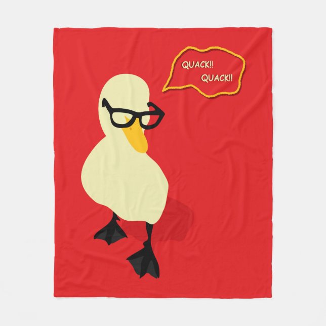 Dapper Duck Fleece Blanket (Front)