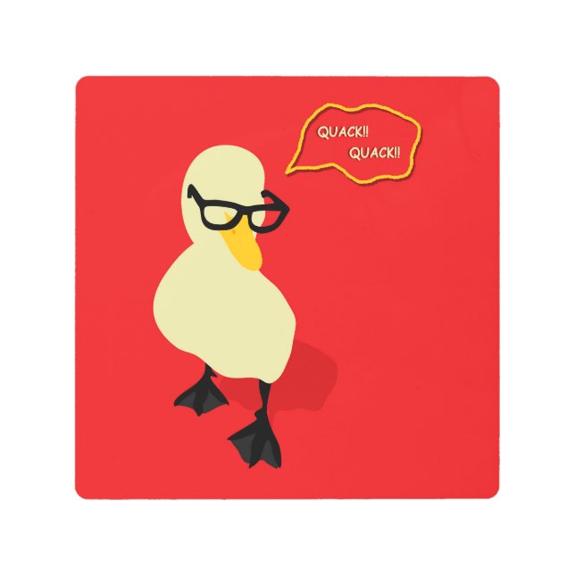 Dapper Duck Metal Print (Front)