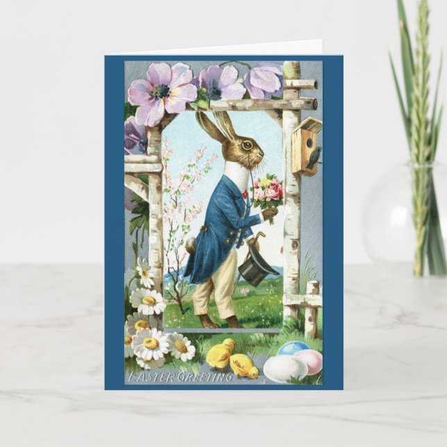 Dapper Easter Bunny - Vintage Easter Postcard (Front)