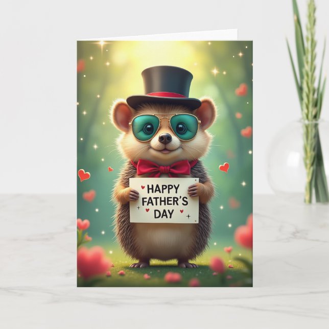Dapper Furry Fathers Day Card (Front)
