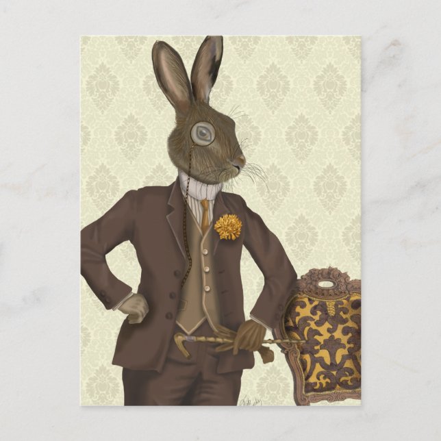 Dapper Hare 2 Postcard (Front)