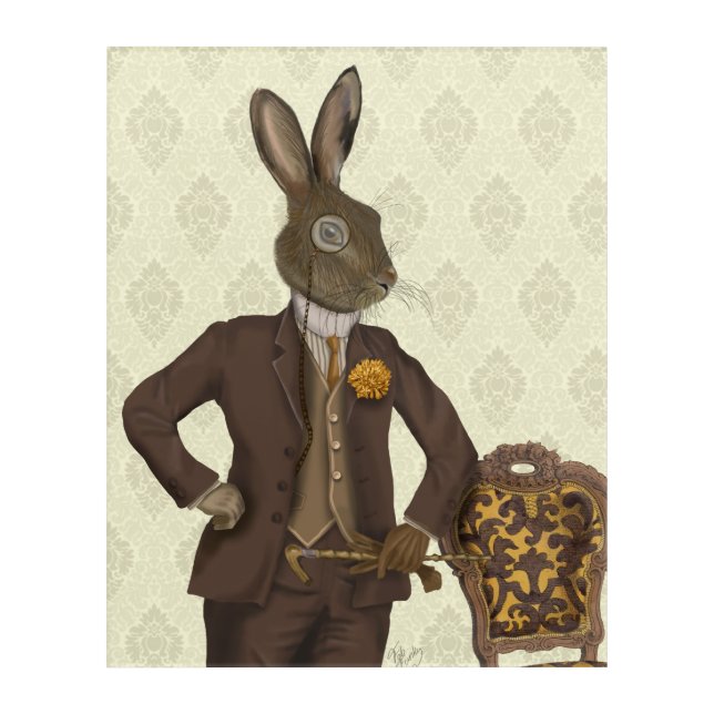 Dapper Hare Acrylic Print (Front)