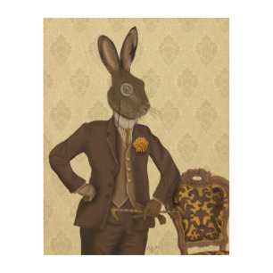 Dapper Hare Wood Wall Decor