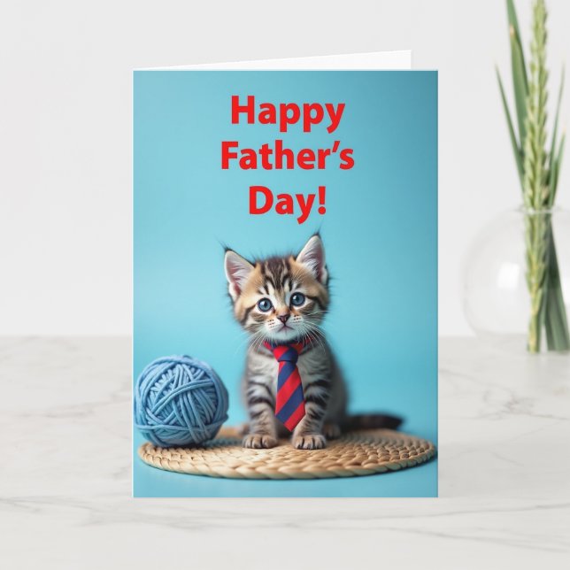 Dapper Kitten Fathers Day Card (Front)
