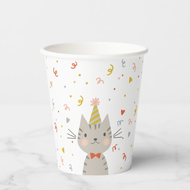 Dapper Kitty Paper Cups (Front)