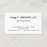 [ Thumbnail: Dapper, Legal Professional Business Card ]