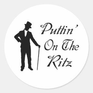 Dapper Man Puttin On The Ritz Classic Round Sticker